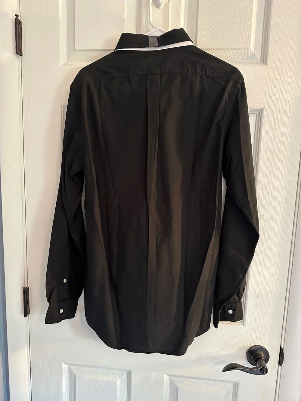 Polo by Ralph Lauren Men’s Black Long-Sleeve Button-Down Shirt with White Pony
